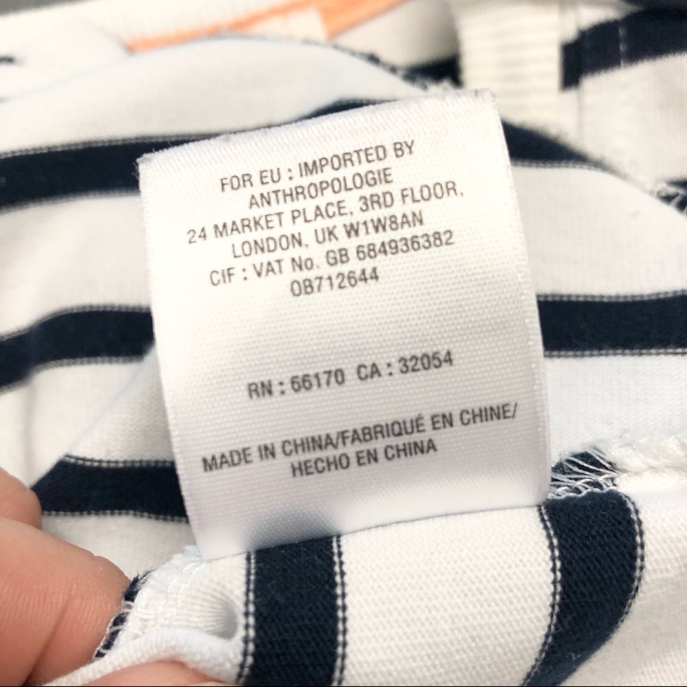 Anthropologie Postmark Stripe Peplum Pleated Tank - Picture 11 of 13